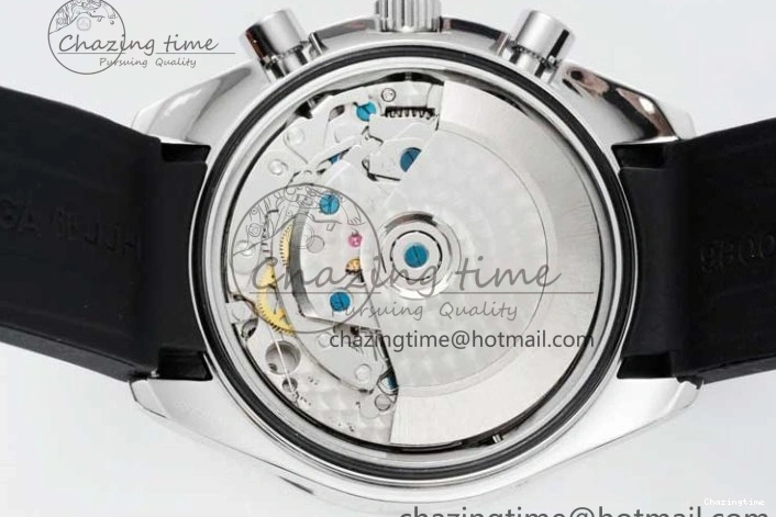 0601 SportInspired Speedmaster Racing Master SS HKF Best Edition Blue Black Dial on Black Rubber Strap A 7817